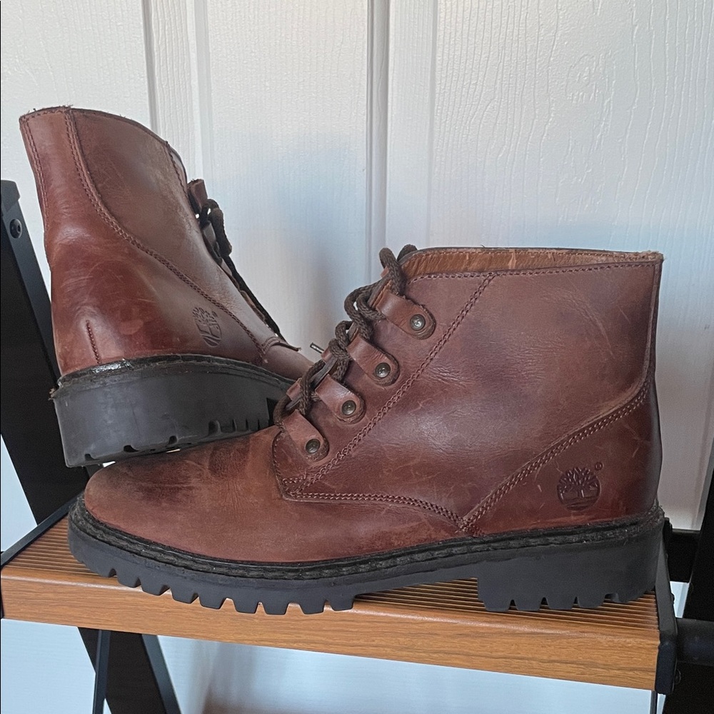 Timberland Brown Combat Boots